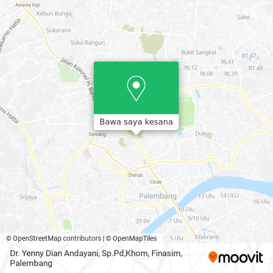 Peta Dr. Yenny Dian Andayani, Sp.Pd,Khom, Finasim