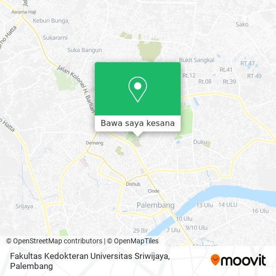 Peta Fakultas Kedokteran Universitas Sriwijaya