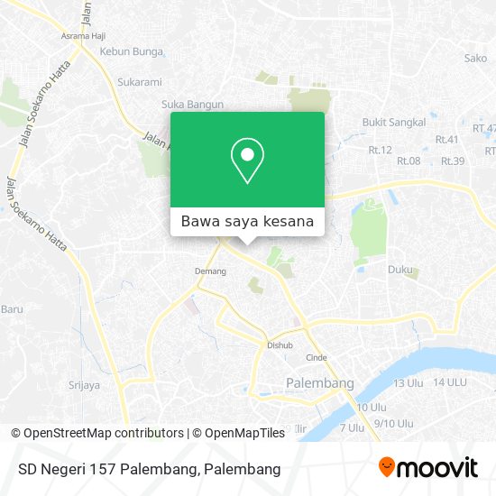 Peta SD Negeri 157 Palembang