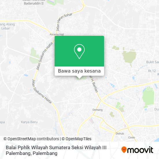 Peta Balai Pphlk Wilayah Sumatera Seksi Wilayah III Palembang