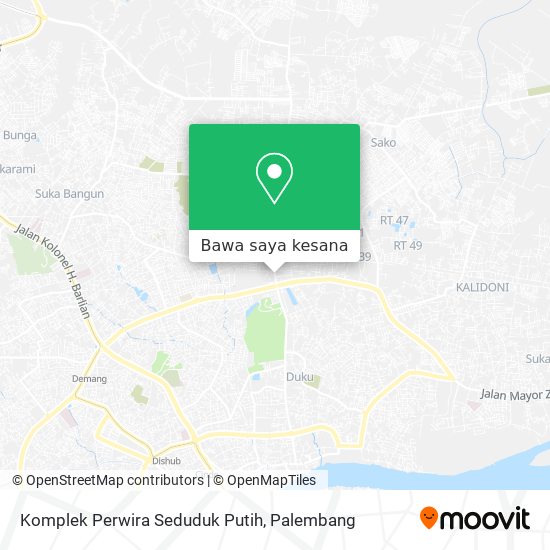 Peta Komplek Perwira Seduduk Putih