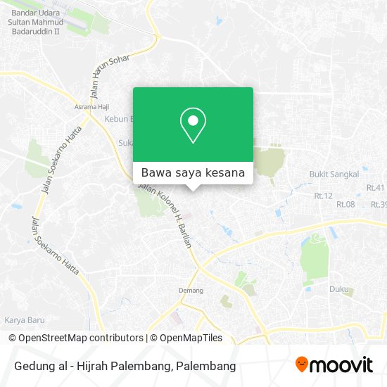 Peta Gedung al - Hijrah Palembang