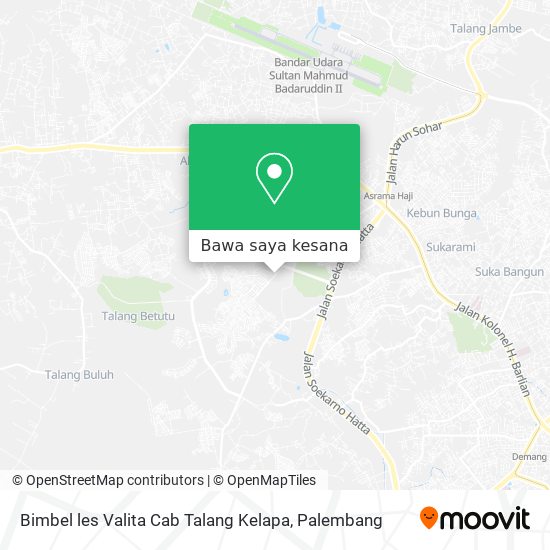 Peta Bimbel les Valita Cab Talang Kelapa