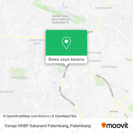 Peta Gereja HKBP Sukarami Palembang