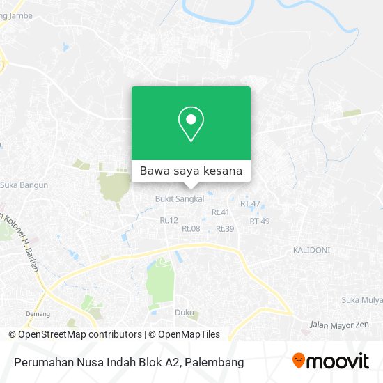Peta Perumahan Nusa Indah Blok A2