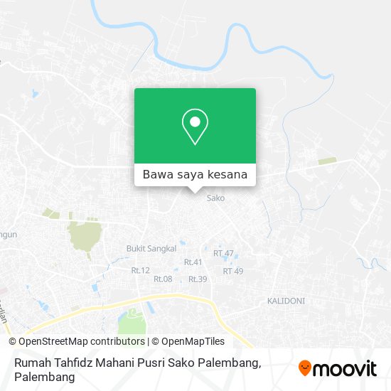 Peta Rumah Tahfidz Mahani Pusri Sako Palembang