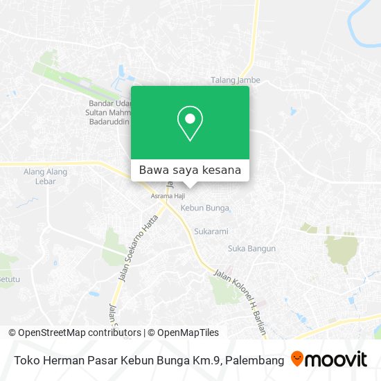 Peta Toko Herman Pasar Kebun Bunga Km.9