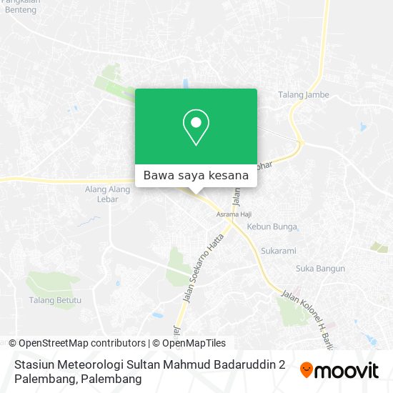 Peta Stasiun Meteorologi Sultan Mahmud Badaruddin 2 Palembang