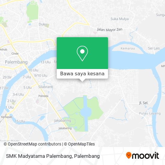 Peta SMK Madyatama Palembang