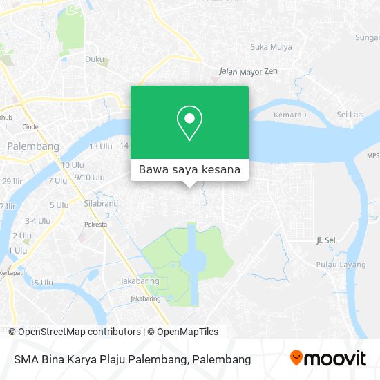 Peta SMA Bina Karya Plaju Palembang