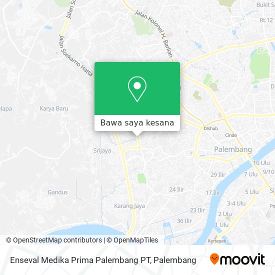 Peta Enseval Medika Prima Palembang PT