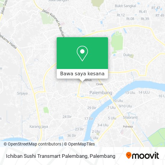 Peta Ichiban Sushi Transmart Palembang