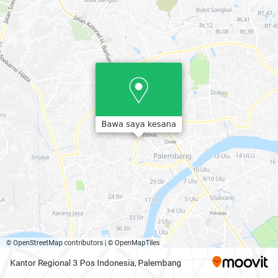 Peta Kantor Regional 3 Pos Indonesia