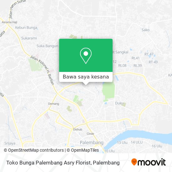 Peta Toko Bunga Palembang Asry Florist