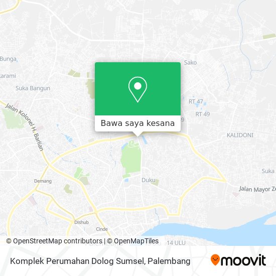 Peta Komplek Perumahan Dolog Sumsel