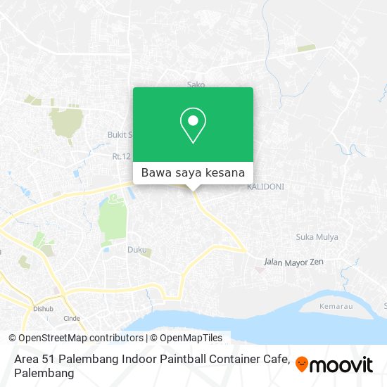 Peta Area 51 Palembang Indoor Paintball Container Cafe