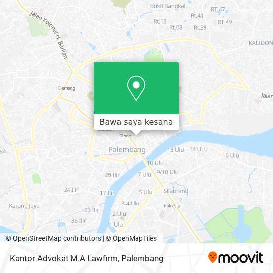 Peta Kantor Advokat M.A Lawfirm