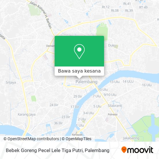 Peta Bebek Goreng Pecel Lele Tiga Putri