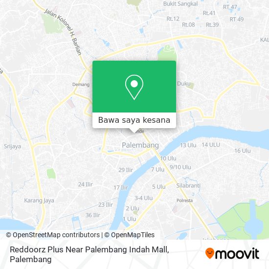 Peta Reddoorz Plus Near Palembang Indah Mall