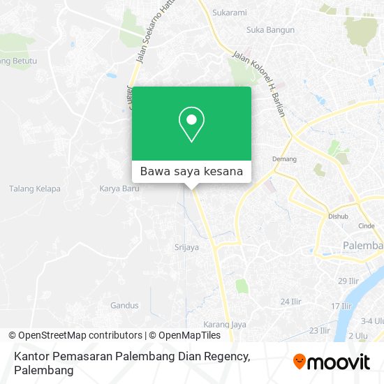 Peta Kantor Pemasaran Palembang Dian Regency