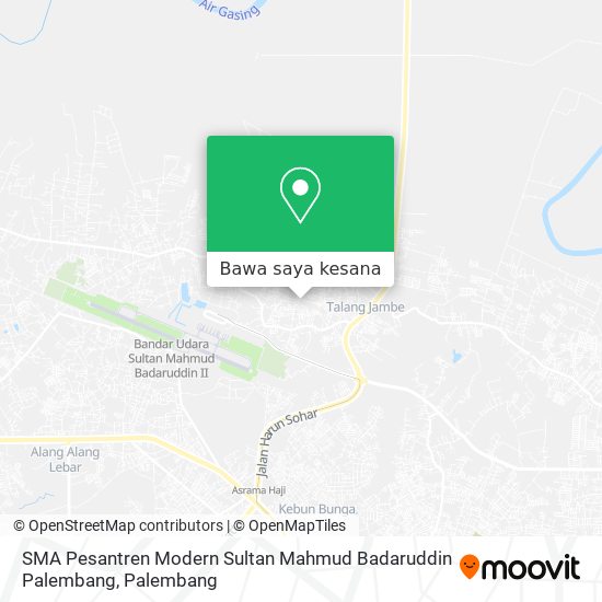 Peta SMA Pesantren Modern Sultan Mahmud Badaruddin Palembang