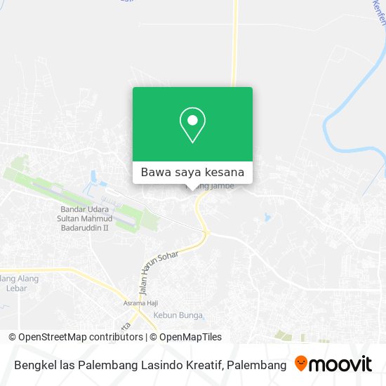 Peta Bengkel las Palembang Lasindo Kreatif