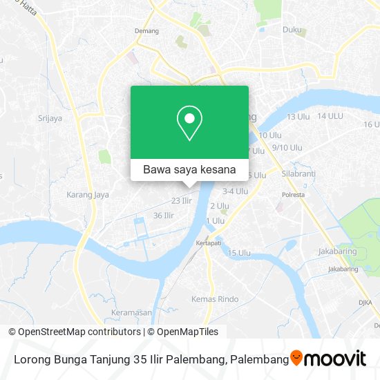 Peta Lorong Bunga Tanjung 35 Ilir Palembang