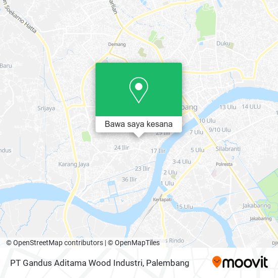 Peta PT Gandus Aditama Wood Industri