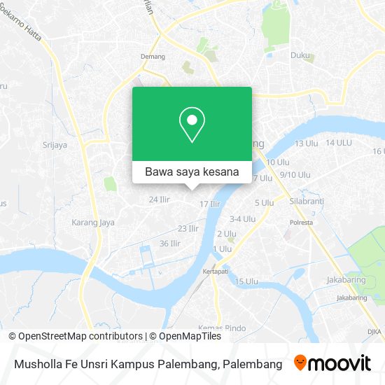Peta Musholla Fe Unsri Kampus Palembang