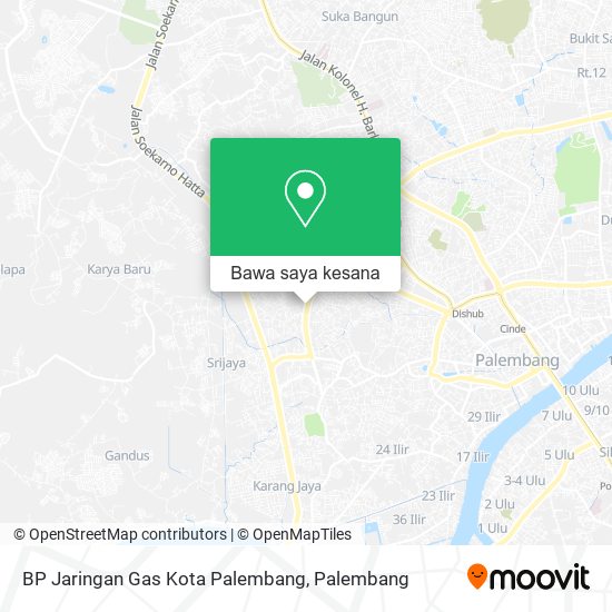 Peta BP Jaringan Gas Kota Palembang