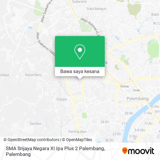 Peta SMA Srijaya Negara XI Ipa Plus 2 Palembang