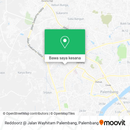 Peta Reddoorz @ Jalan Wayhitam Palembang