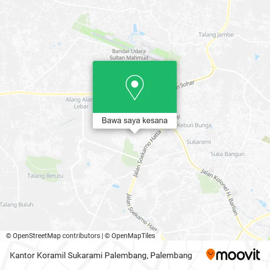 Peta Kantor Koramil Sukarami Palembang