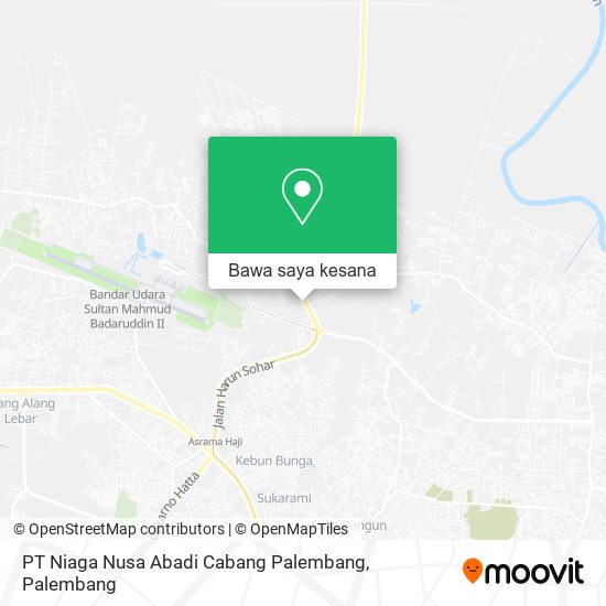 Peta PT Niaga Nusa Abadi Cabang Palembang