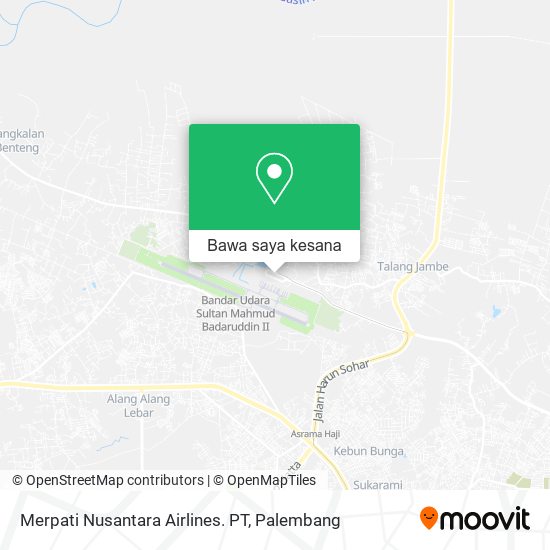 Peta Merpati Nusantara Airlines. PT