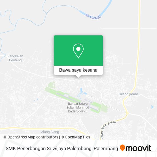 Peta SMK Penerbangan Sriwijaya Palembang