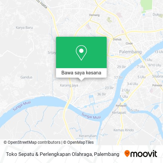 Peta Toko Sepatu & Perlengkapan Olahraga