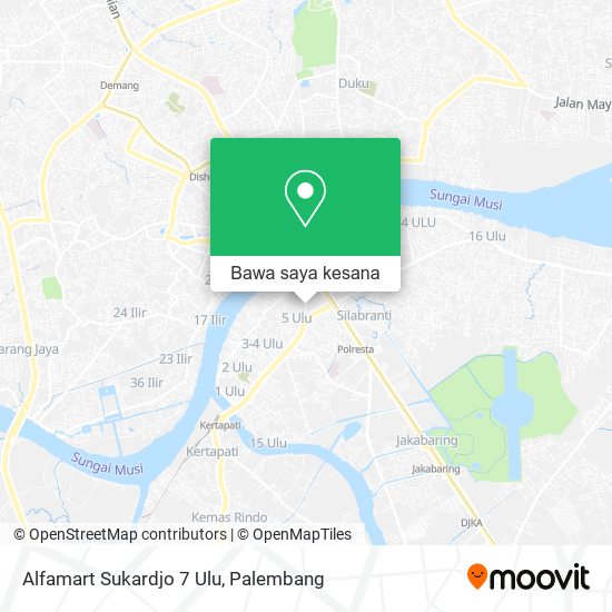 Peta Alfamart Sukardjo 7 Ulu