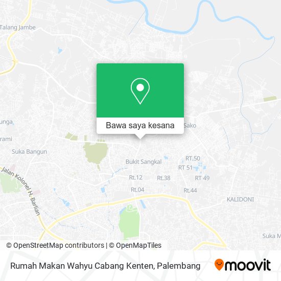 Peta Rumah Makan Wahyu Cabang Kenten