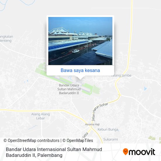 Peta Bandar Udara Internasional Sultan Mahmud Badaruddin II