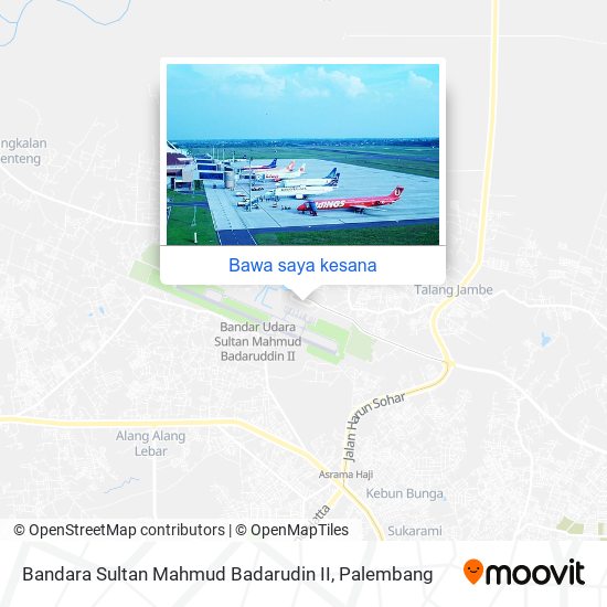 Peta Bandara Sultan Mahmud Badarudin II