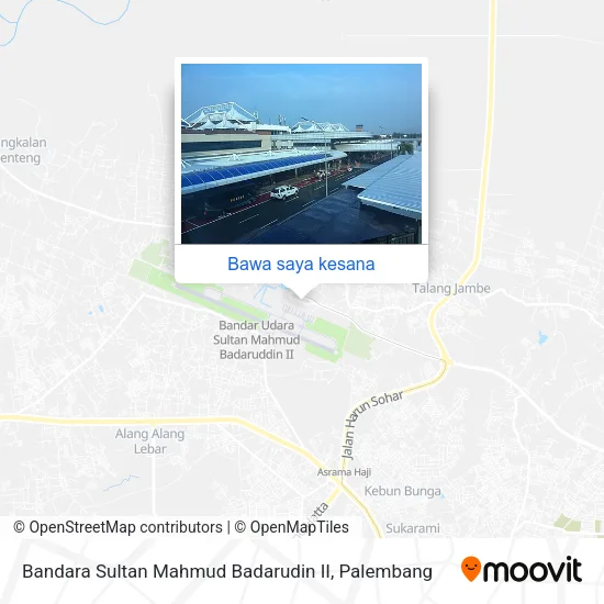 Peta Bandara Sultan Mahmud Badarudin II