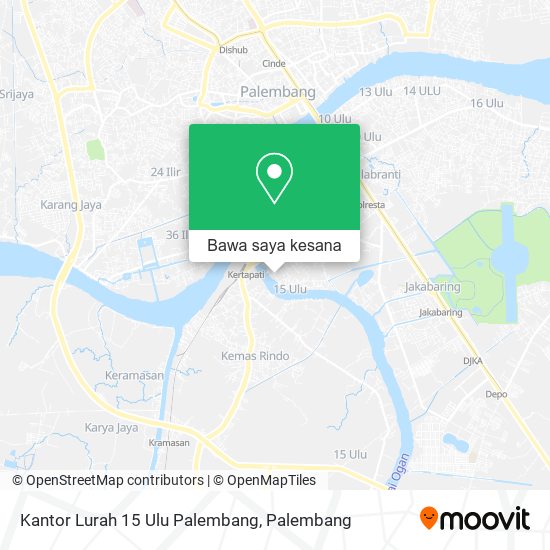 Peta Kantor Lurah 15 Ulu Palembang