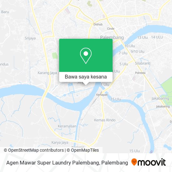 Peta Agen Mawar Super Laundry Palembang