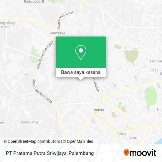 Peta PT Pratama Putra Sriwijaya