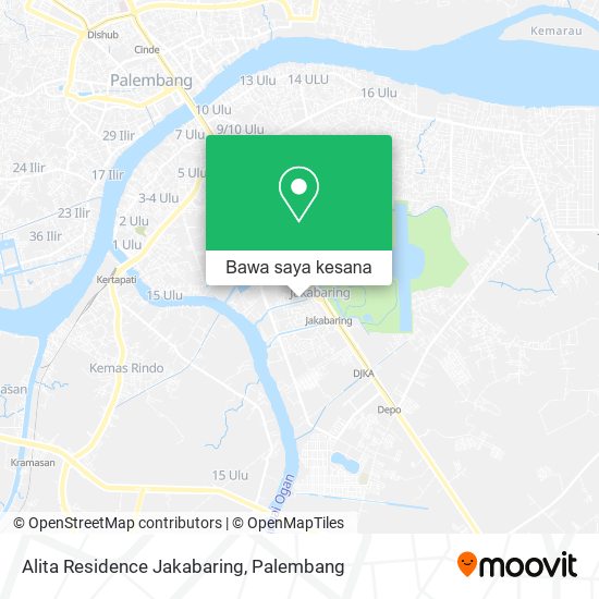 Peta Alita Residence Jakabaring