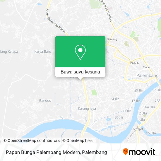 Peta Papan Bunga Palembang Modern