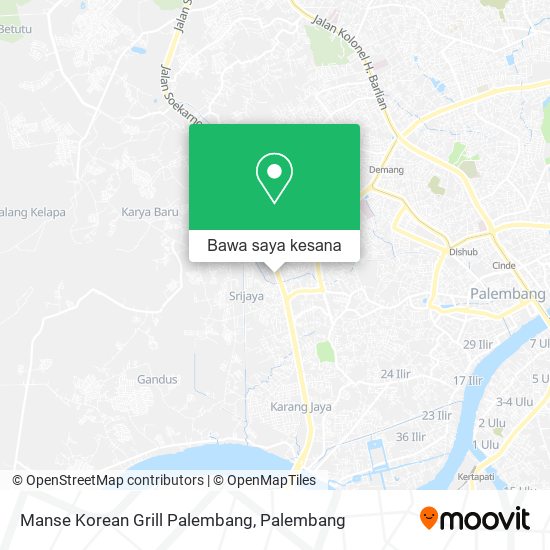 Peta Manse Korean Grill Palembang