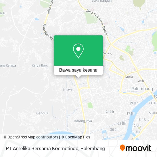 Peta PT Anrelika Bersama Kosmetindo