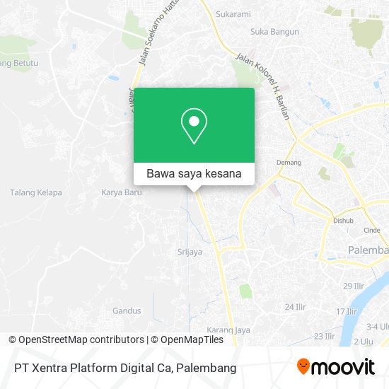 Peta PT Xentra Platform Digital Ca